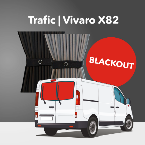 *Clearance* Premium Blackout Curtain Kit - Opel Vivaro (2014-2018), Renault Trafic (2014+) & Other X82 Vans