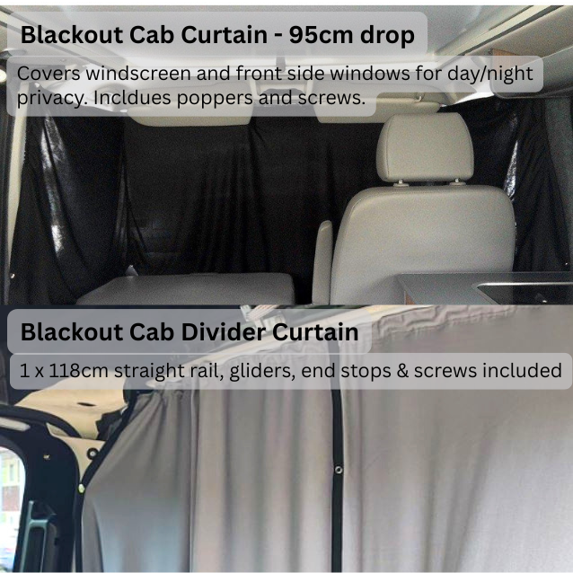 VW T5 to T6.1 Premium Blackout Curtains: Build Your Curtain Set