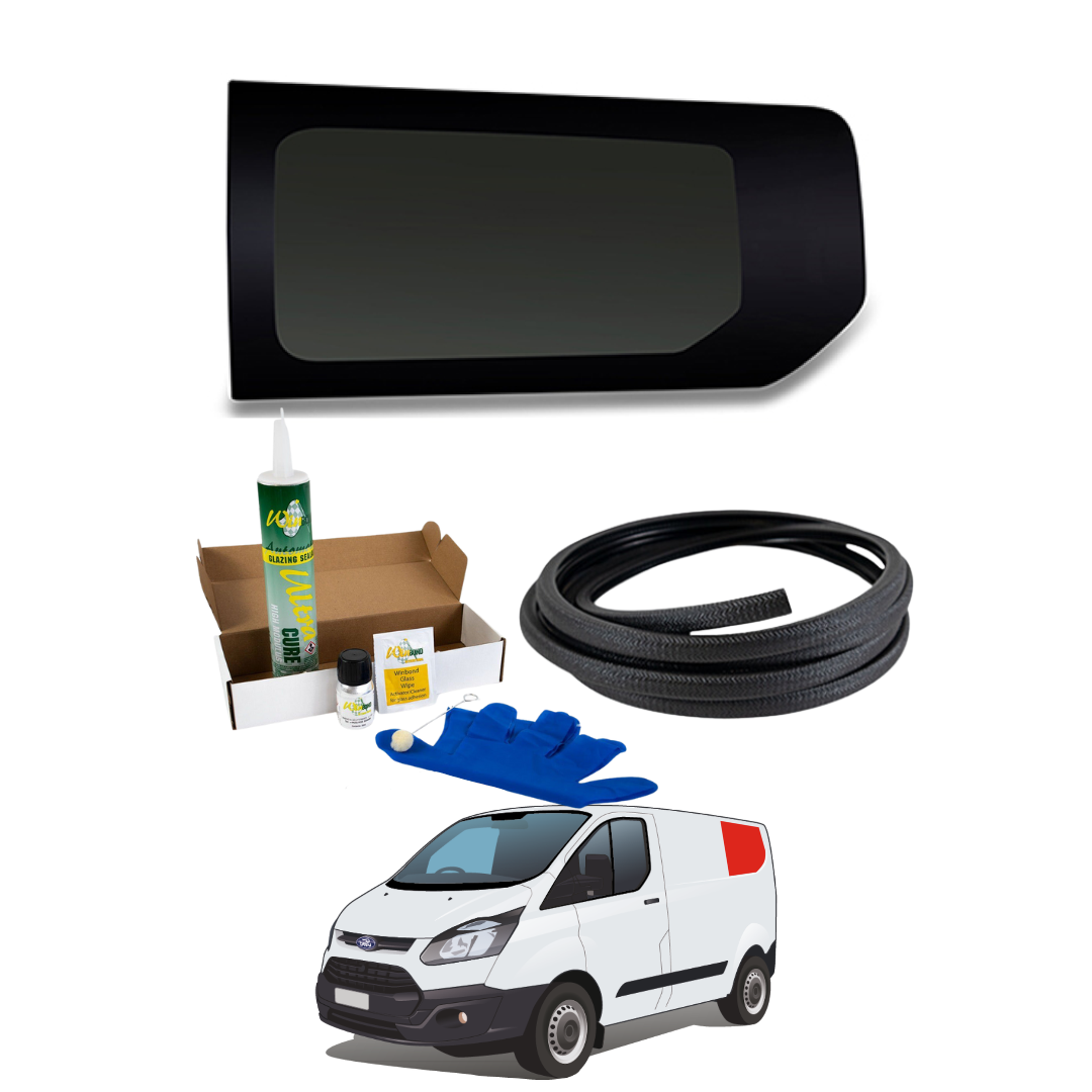 Left Rear Quarter Window (Short Wheel Base) + Fitting Kit for Ford Transit Custom 1st Gen V362 (2013-2023)