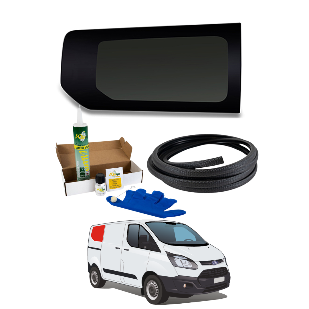 Right Rear Quarter Window (Short Wheel Base) + Fitting Kit for Ford Transit Custom 1st Gen V362 (2013-2023)