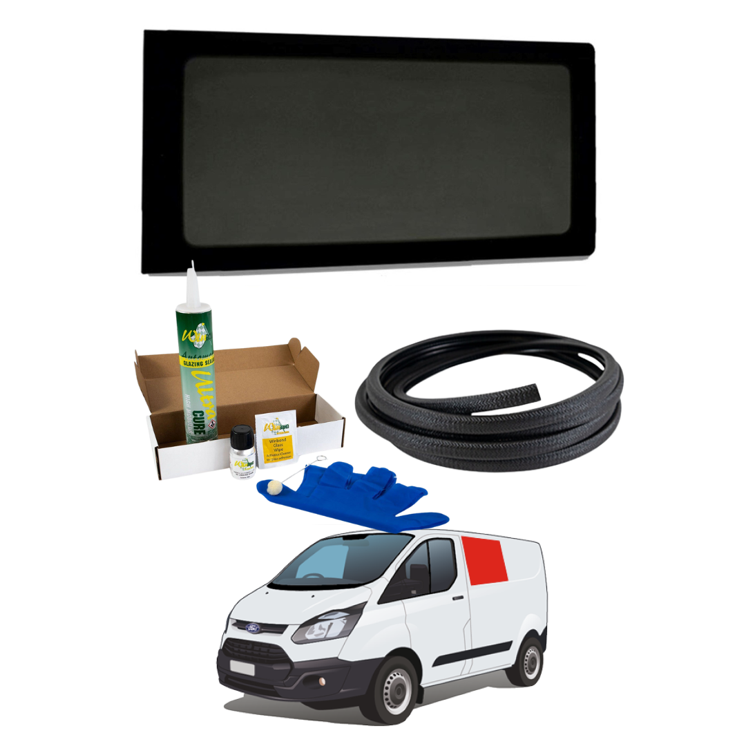 Left Fixed Window + Fitting Kit for Ford Transit Custom 1st Gen V362 (2013-2023)