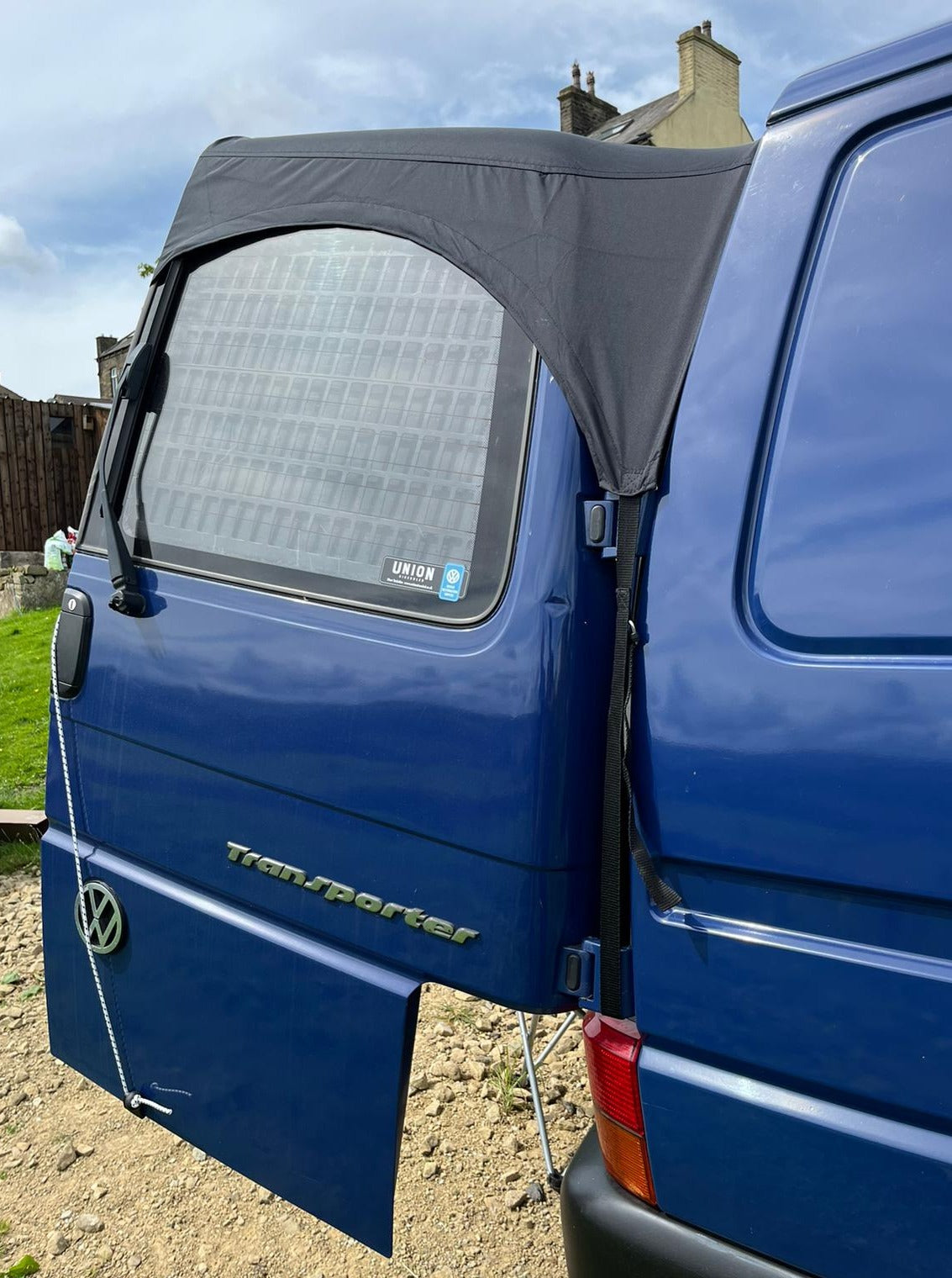 Kiravans Barn Door Campervan Awning for VW Transporter T4 (with Spoiler)