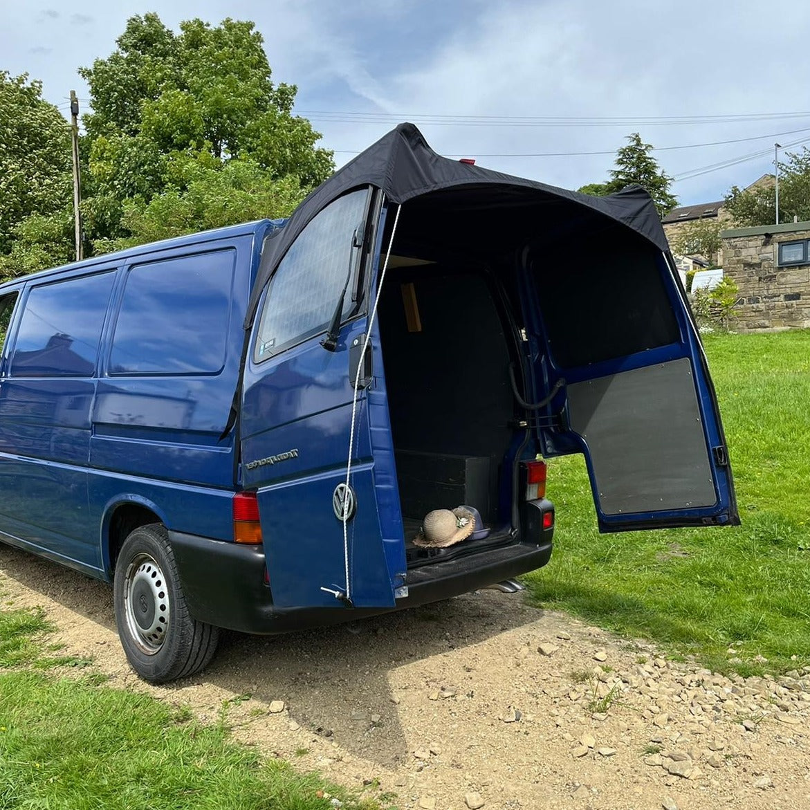 Kiravans Barn Door Campervan Awning for VW Transporter T4 (with Spoiler)