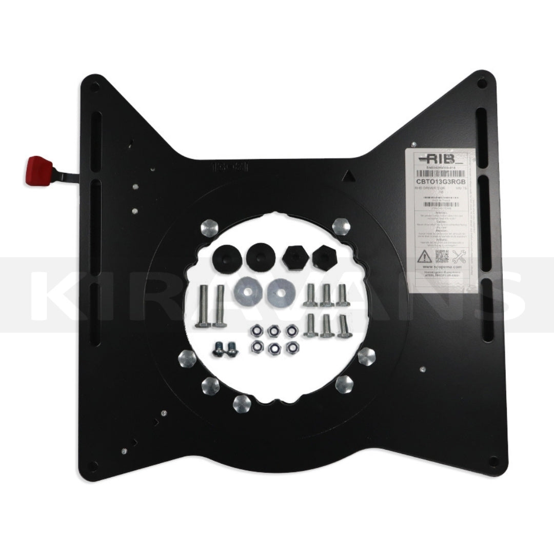 VW T5 to T6.1 (2003-2024) RIB V3 Single Seat Swivel - DRIVER + RIB Handbrake Kit & Shims (Right Hand Drive - UK/Ireland)