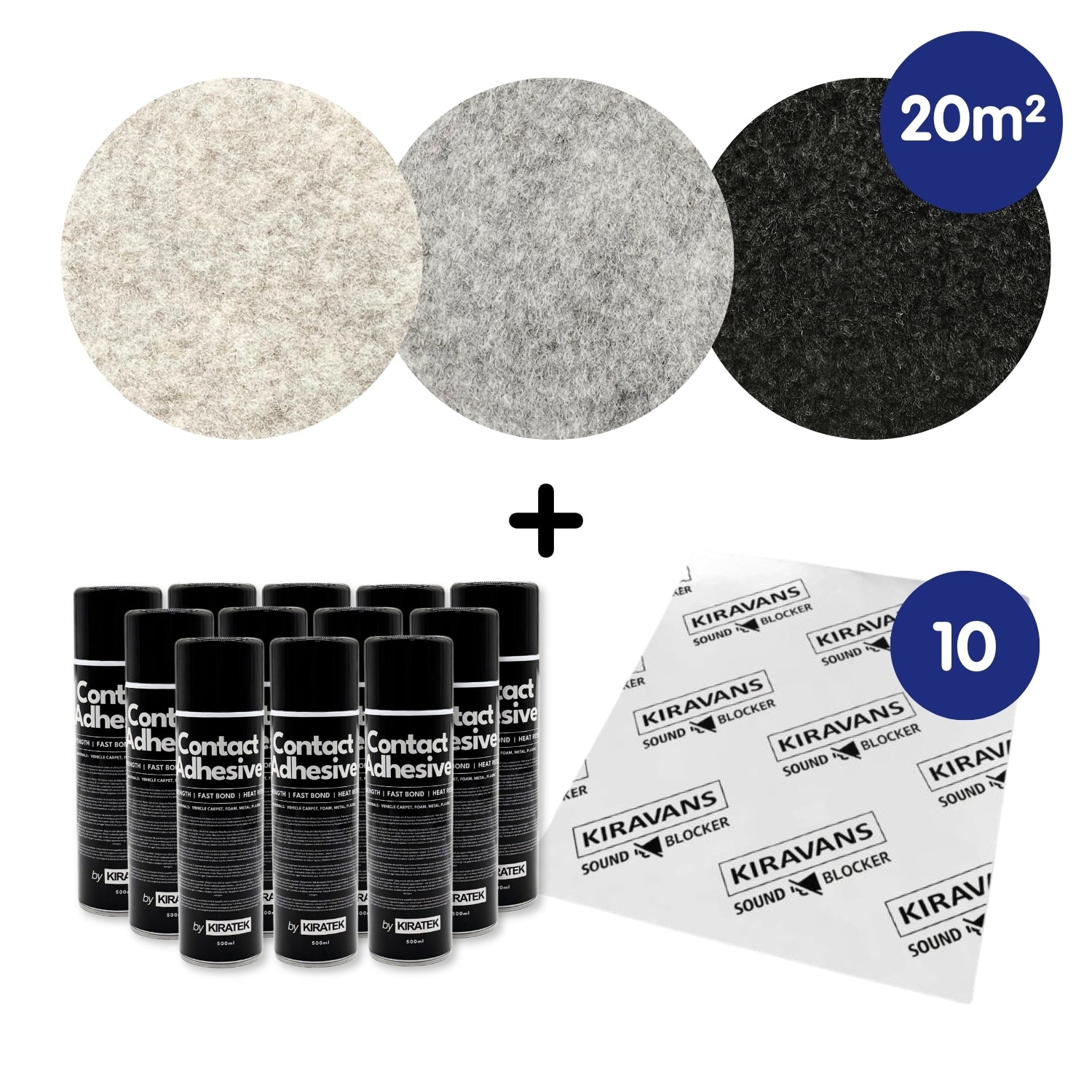 Carpet, Soundproofing Insulation & Adhesive for Campervan Lining