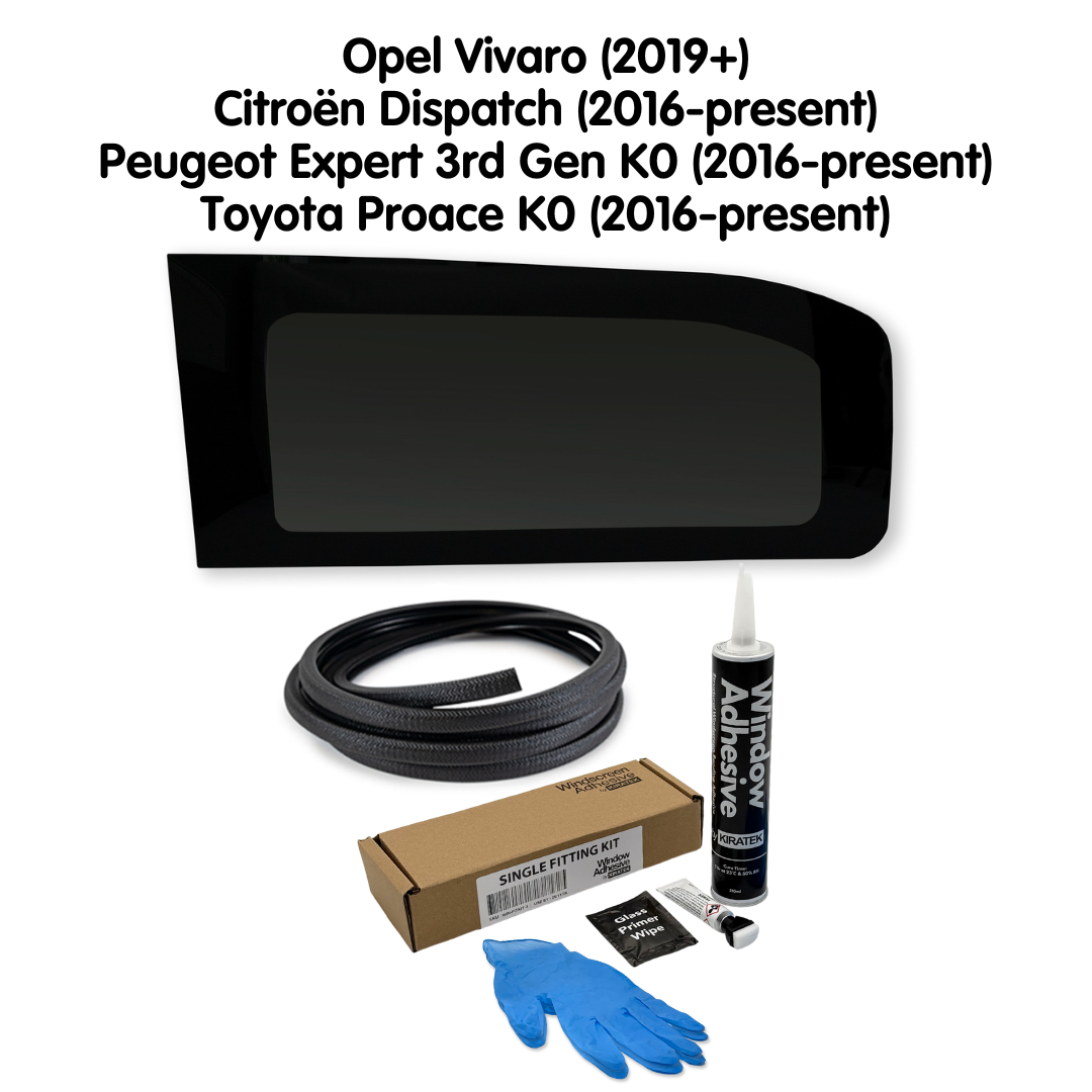 Left Rear Quarter Window + Fitting Kit for Opel Vivaro (2019-present)