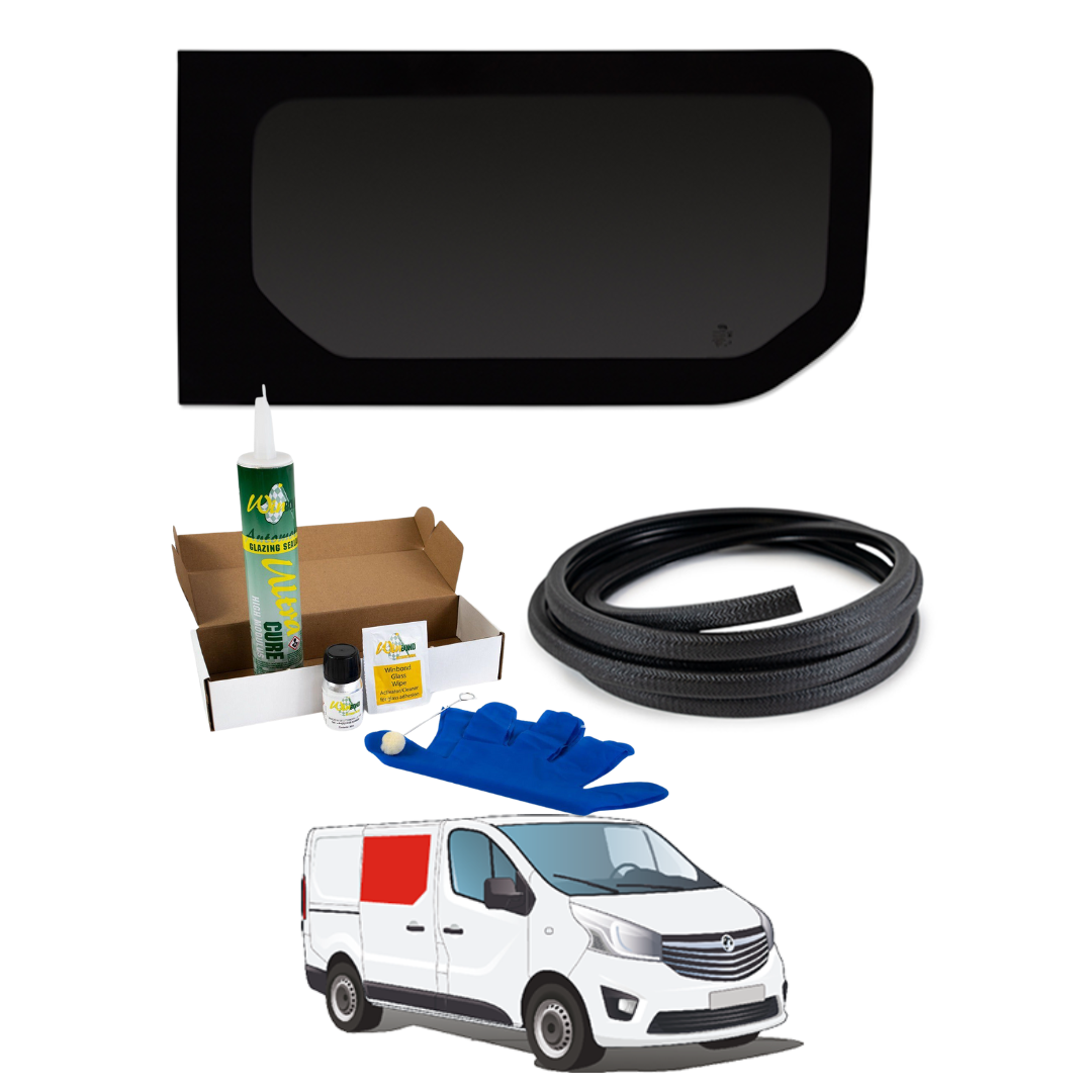 Right Fixed Window + Fitting Kit for Opel Vivaro (2014-2018), Renault Trafic (2014 - Present) & Other X82 Vans