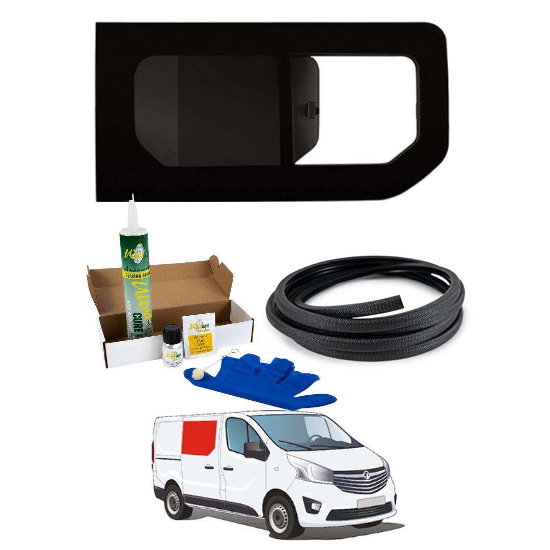 Right Opening Window + Fitting Kit for Opel Vivaro (2014-2018), Renault Trafic (2014 - Present) & Other X82 Vans