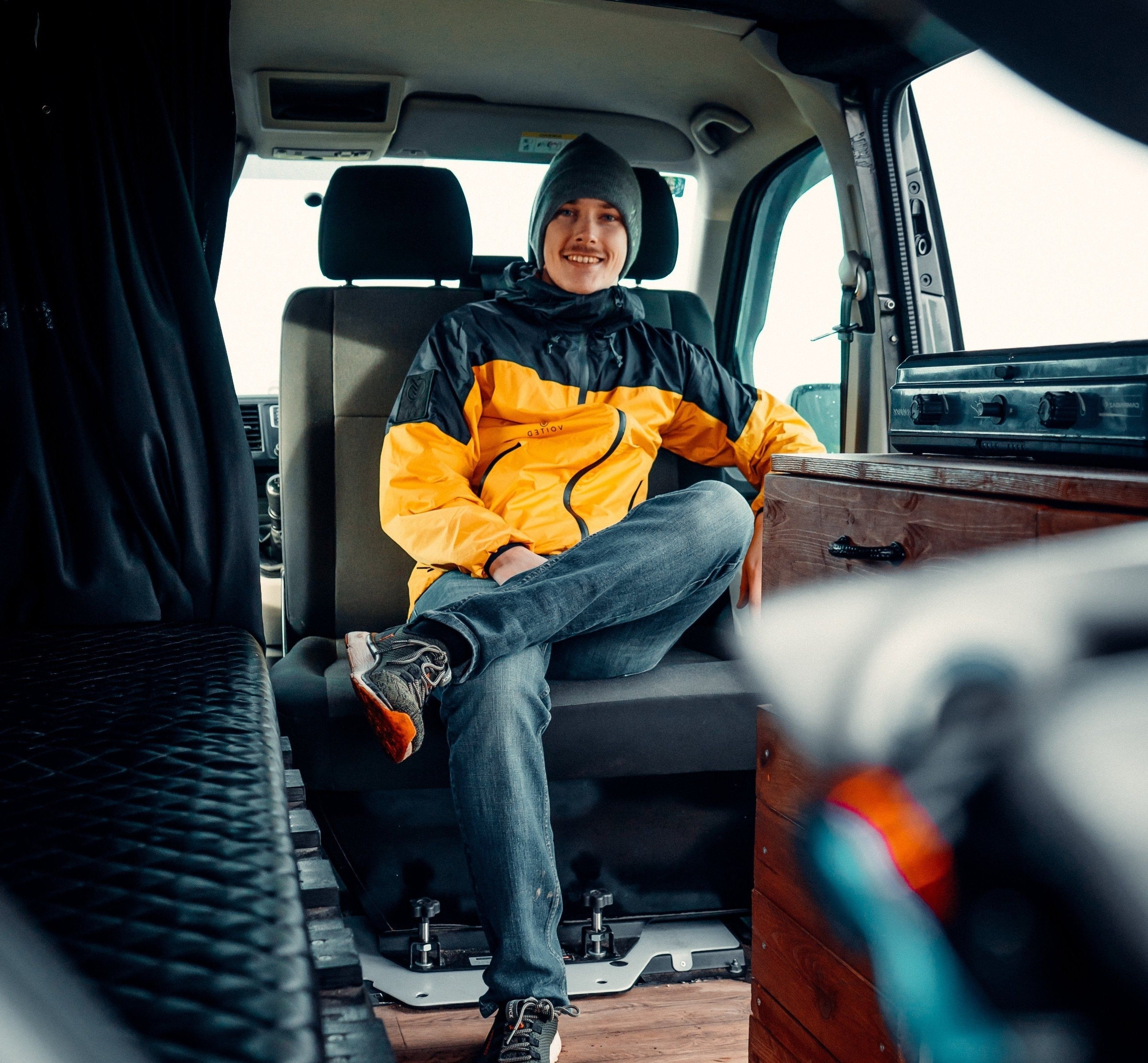 VW Transporter T5 to T6.1 (2003-2024) Kiravans Double Passenger Seat Swivel with Floor & Carpet (Right Hand Drive - UK/Ireland)