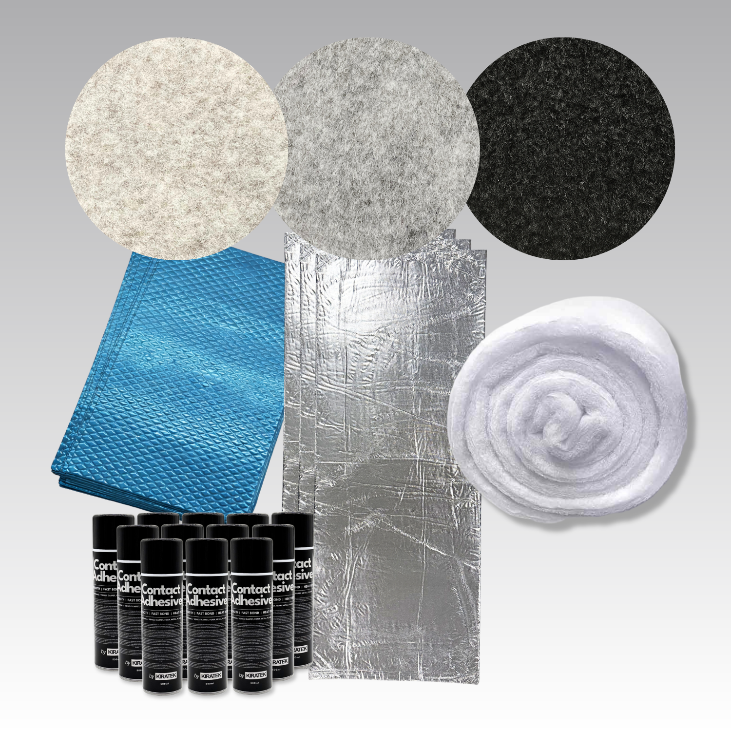 Carpet & Insulation Campervan Lining Ultimate Kit — PREMIUM Bundle