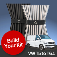 VW T5 to T6.1 Premium Blackout Curtains: Build Your Curtain Set