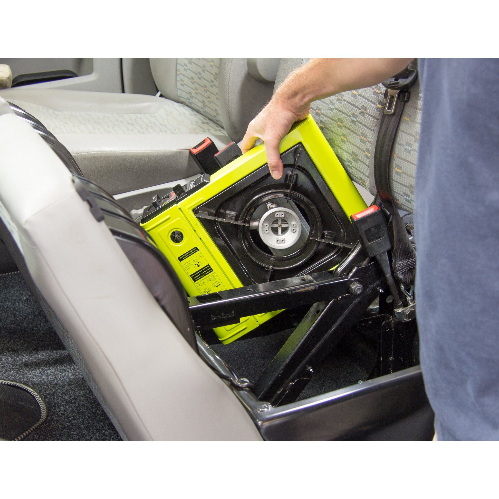 VW Transporter T5 to T6.1 (2003-2024) Kiravans Double Passenger Seat Swivel with Floor & Carpet (Right Hand Drive - UK/Ireland)