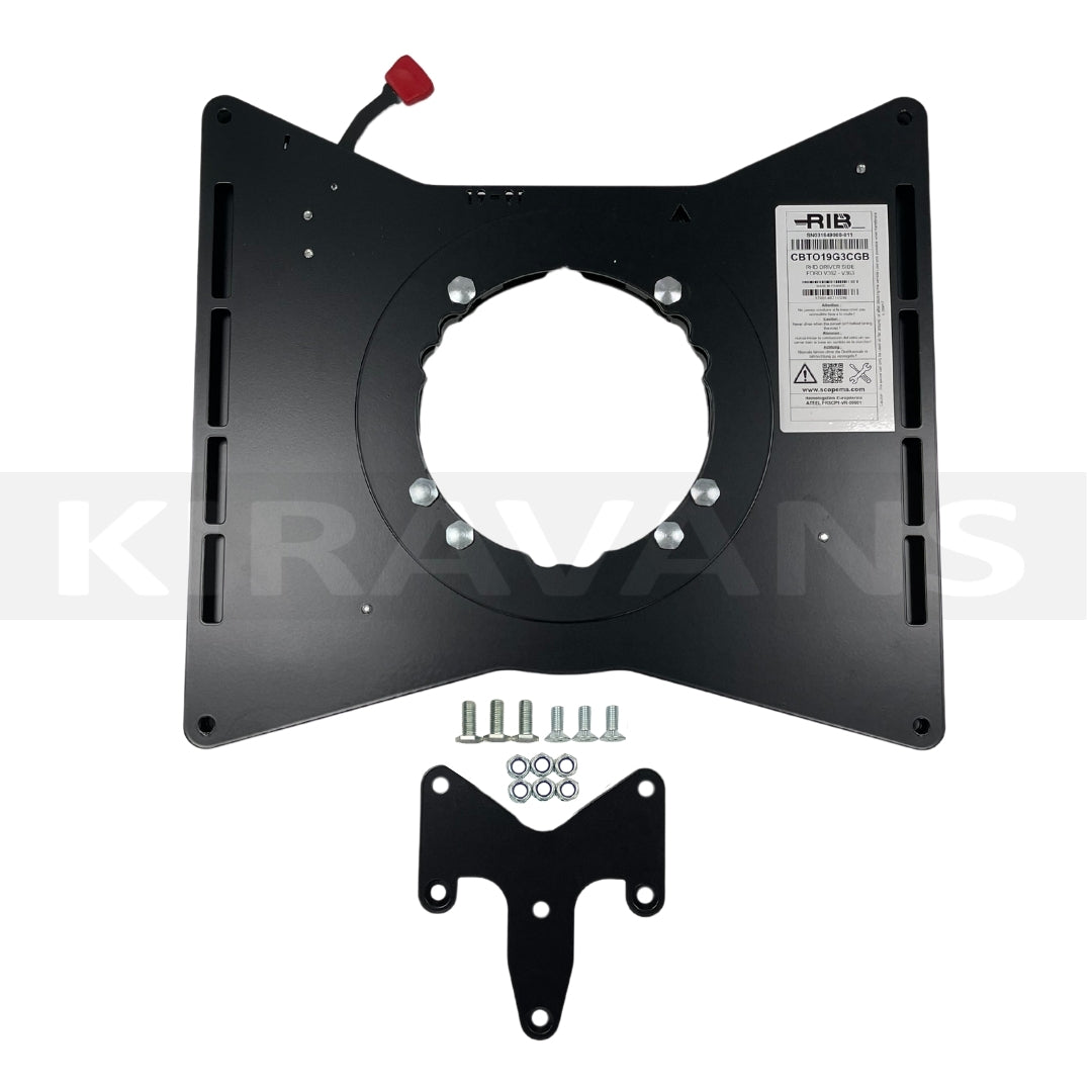 Ford Transit Custom 1st Gen V362 (2013-2023) RIB V3 Single Seat Swivel - DRIVER + RIB Handbrake Kit (Right Hand Drive - UK/Ireland)