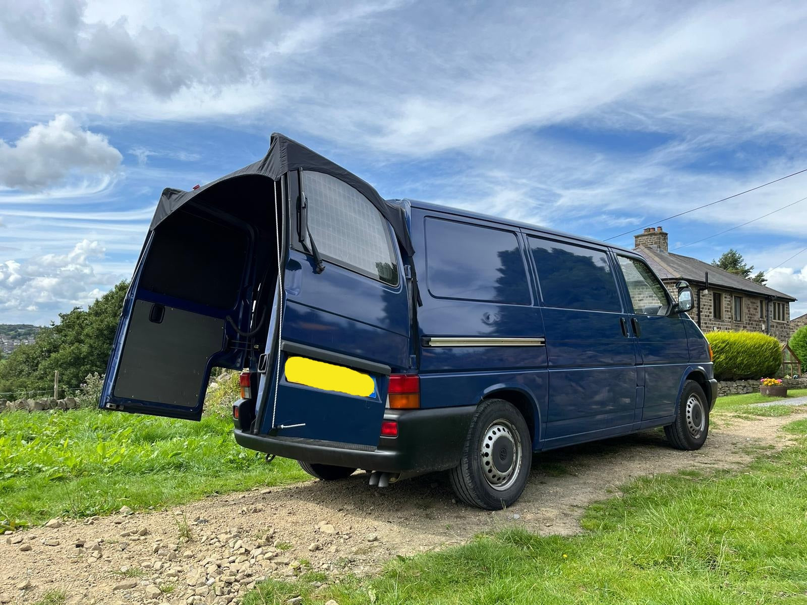 Kiravans Barn Door Campervan Awning for VW Transporter T4 (with Spoiler)