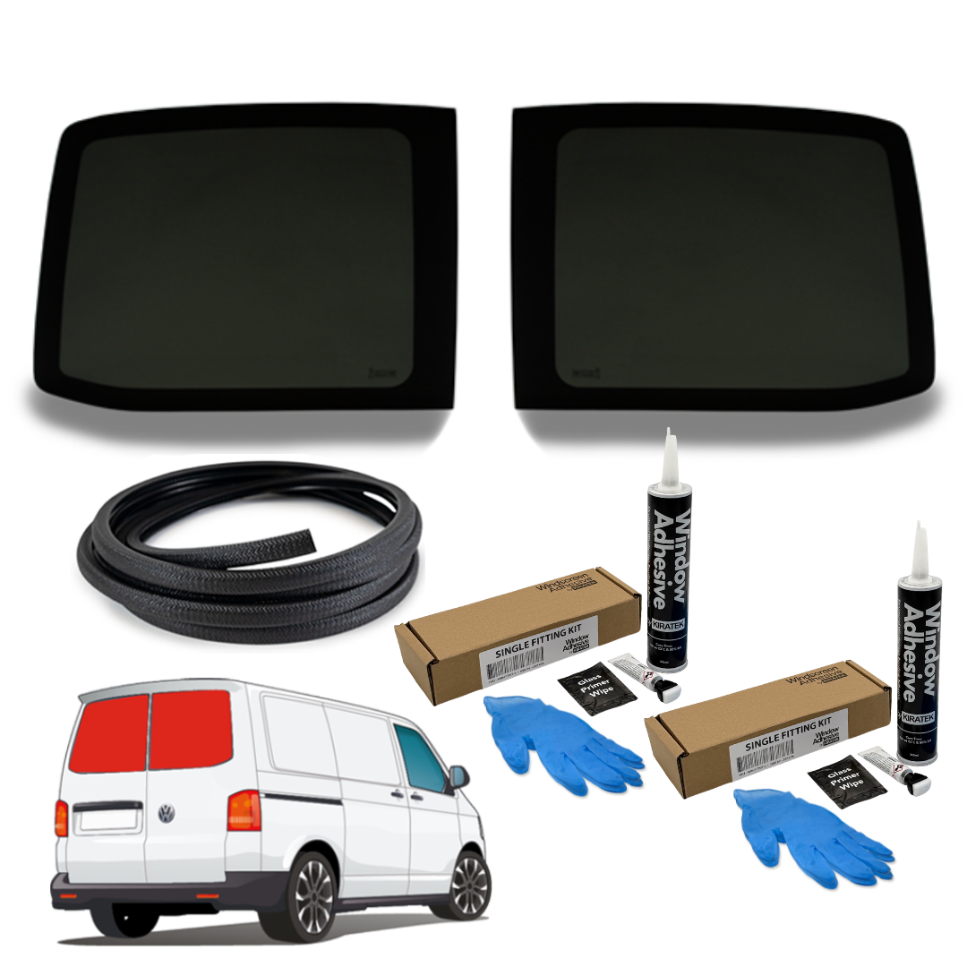 Barn Door Windows + Fitting Kit for VW Transporter T5 to T6.1 (2003-2024)