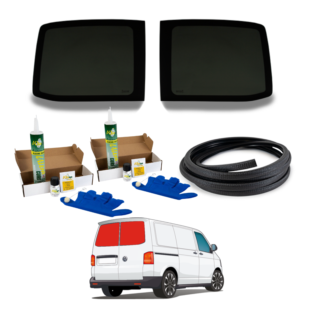 Barn Door Windows + Fitting Kit for VW Transporter T5 to T6.1 (2003-2024)