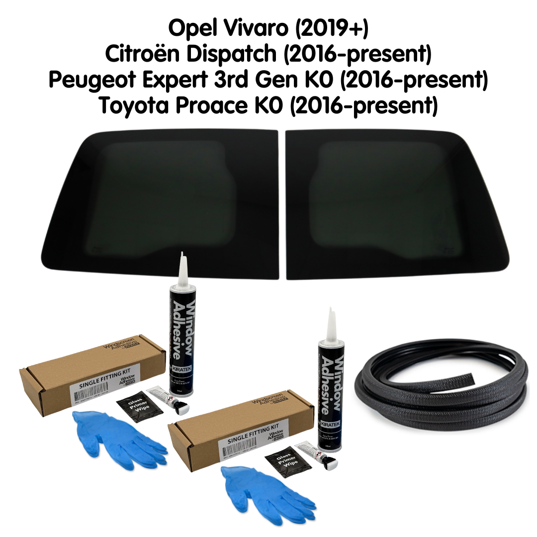 Barn Door Windows + Fitting Kit for Opel Vivaro (2019-present)