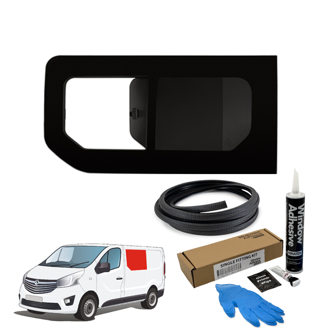 Left Opening Window + Fitting Kit for Opel Vivaro (2014-2018), Renault Trafic (2014 - Present) & Other X82 Vans