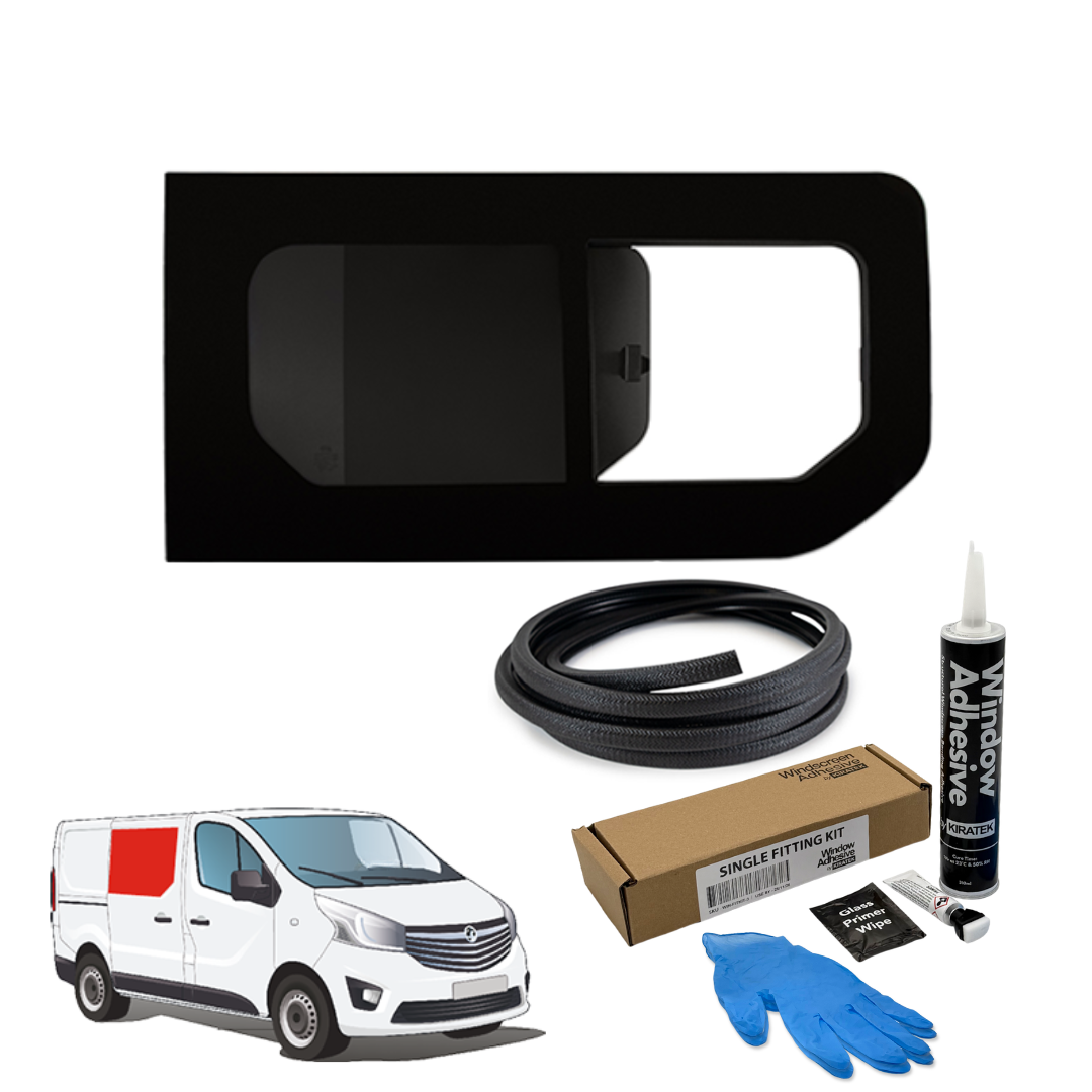 Right Opening Window + Fitting Kit for Opel Vivaro (2014-2018), Renault Trafic (2014 - Present) & Other X82 Vans