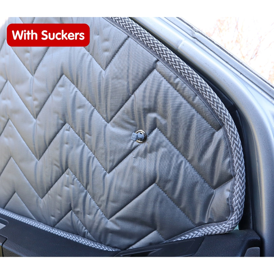 Internal Cab Silver Screens with Magnets or Suckers for VW Transporter T5 to T6.1, Trafic, Transit Custom & More — SILVER