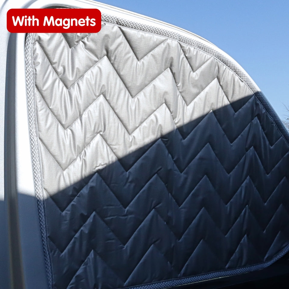 Internal Cab Silver Screens with Magnets or Suckers for VW Transporter T5 to T6.1, Trafic, Transit Custom & More — SILVER